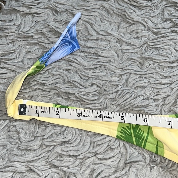 Vintage Jantzen Swimsuit Yellow Floral One Piece 12 - Picture 5 of 7